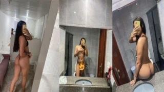 Collage girl showing and fingering